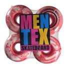 Roda skate profissional mentex vermelho mescla/52mm 102a