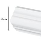 Rodameio Poliestireno 06cm classico Branco 31006 Arquitech Rodameio Poliestireno 06cm classico Branco 31006 Arquitech