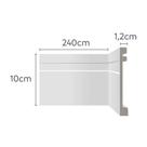Rodapé 10cm Branco 2,40m Ecopremium para Acabamento de Ambientes