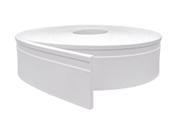 Rodapé Autocolante Flexível Eva Frisado Reto 10x1,2cm Rolo 10m Branco - Meu Rodapé