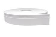 Rodapé Autocolante Flexível Eva Frisado Reto 7x1,2cm Rolo 10m Branco