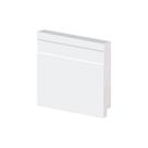 Rodapé De Poliestireno Arquitech 51007 Frisado 7cm 2,40m Branco
