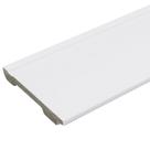 Rodapé De Poliestireno Branco Com Friso 240x10cm