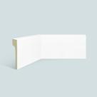 Rodapé de Poliestireno EspaçoFloor Reforma 12cm Liso Branco 120mm x 20mm x 2200mm