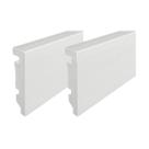 Rodapé de Poliestireno Liso Branco 10cm barra com 2,40 metros Rodapé de Poliestireno Liso Branco 10cm barra com 2,40 metros