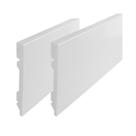 Rodapé de Poliestireno Liso Branco 12cm barra com 2,40 metros