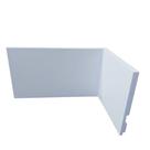 Rodapé de Poliestireno Liso - Branco - 12cm de altura (12x1x240cm)