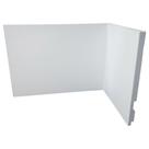 Rodapé de Poliestireno Liso - Branco - 15cm de altura (15x1x240cm)