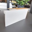 Rodapé De Poliestireno Liso Sobrepor Branco 10cm barra com 2 metros