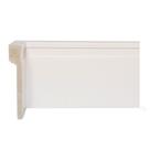 Rodapé de Poliestireno Sobrepor 15cm x 20mm Metro Linear - Barra 2,40m Branco
