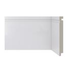 Rodapé Frisado Reto 15x1,6cm Barra 240cm Poliestireno Branco RP480