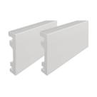 Rodapé Guarnição de Poliestireno Liso 7 cm Barra de 2,4 m