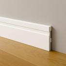 Rodapé Poliestireno 10cm Frisado Branco 2m PEX Rodapé Poliestireno 10cm Frisado Branco 2m PEX