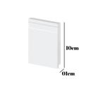 Rodapé Poliestireno 10cm Frisado Slim Branco 51910 Arquitech