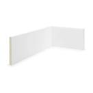Rodapé Poliestireno 10cm X 10mm X 2,40m Slim Liso Nfr Rodapés Branco