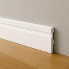 Rodapé Poliestireno 15cm Frisado Branco 1m PEX