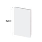 Rodapé Poliestireno 15cm Liso Branco 50015 Arquitech