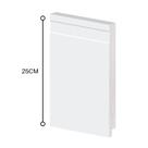 Rodapé Poliestireno 25cm Frisado Branco 51025 Arquitech