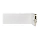 Rodapé PVC 7cm x 10mm Metro Linear Barra 225cm Teck Branco Branco