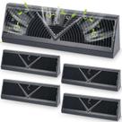 Rodapé Register Vent Yaocom 18 cm, abertura de duto, 4 unidades, preto
