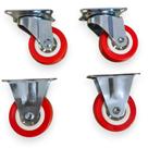 Rodas 2 Giratórias e 2 Fixas 2" - 5 cm. em PU Macio F-455 Saint Plus Rodas 2 Giratórias e 2 Fixas 2" - 5 cm. em PU Macio F-455 Saint Plus