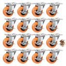 Rodas Caster Wheels ASHGOOB de 5 cm com freio, pacote com 16 unidades, capacidade de carga de 200 kg