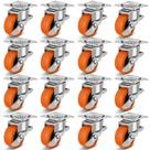 Rodas Caster Wheels BOSGEOT de 2 polegadas com freio, capacidade de 150 kg, conjunto de 16