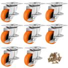Rodas Caster Wheels BOSGEOT, pacote com 8 polegadas, capacidade de freio de 100 kg Rodas Caster Wheels BOSGEOT, pacote com 8 polegadas, capacidade de freio de 100 kg