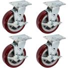 Rodas Caster Wheels ICON PRO Heavy Duty Industrial 6x2, pacote com 4