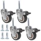 Rodas Caster Wheels JGJC 2 Rubber com freios de 5 cm com soquete para móveis