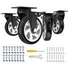 Rodas Caster Wheels JIN FU TOU Conjunto de 4 peças pesadas com freio de 5 cm