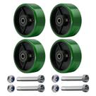 Rodas Caster Wheels LONGRUNFORU 5x2 de poliuretano em ferro fundido, pacote com 4