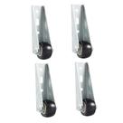 Rodas Caster Wheels Smtalg de 0,9 polegadas com suporte estendido, 4 peças pretas
