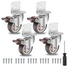 Rodas Caster Wheels W B D WEIBIDA Side Mount, 5 cm, conjunto de 4
