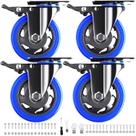 Rodas Caster Wheels WOZESEIK de 4 polegadas com freio Heavy Duty, conjunto de 4