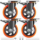 Rodas Caster Wheels WOZESEIK Heavy Duty 1000 kg e 10 cm com fechadura, conjunto de 4