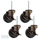 Rodas Caster Wheels YEWEKE Antique Brass de 2 polegadas com freio de 300 libras