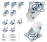 Rodas Casters Wheels Cofufu Low Profile Plastics 12 cm brancas