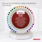 Rodas de Alfinetes Cabeça Redonda Colorida
