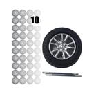 Rodas De Carro Modelo Com Pneus De Borracha Em Escala 1/64, Peças De Veículos De Brinquedo ABS Para