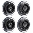 Rodas de reposição AOWESM Wiggle Car com rolamentos ABEC-9 Black