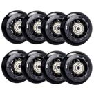 Rodas de reposição de skate em linha TOBWOLF 64mm 82A, pacote com 8