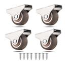 Rodas de rodízio WEITELAI Mini fixas de 2,5 cm com rolamento de esferas silencioso
