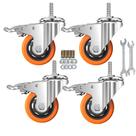 Rodas de rodízio YEWEKE Heavy Duty PVC com freio de 5 cm e 300 kg