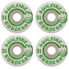 Rodas de skate Spitfire Burners 51mm 99A branco/verde