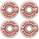 Rodas de skate Spitfire Burners 54mm 99A branca/vermelha