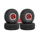 Rodas E Pneus Beadlock 1/18 1/24 OD 2.75 Hex 7mm 4PCS Para Carro RC Crawler TRX4M SCX24 AX24 FCX18