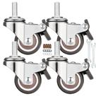 Rodas giratórias TPR de 360 da Stem Casters YEWEKE com rosca de freio de 2-4 cm