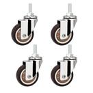 Rodas giratórias TPR de 360 da Stem Casters YEWEKE para carrinhos e móveis