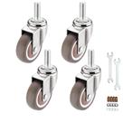 Rodas giratórias TPR de 360 da Stem Casters YEWEKE para carrinhos e móveis